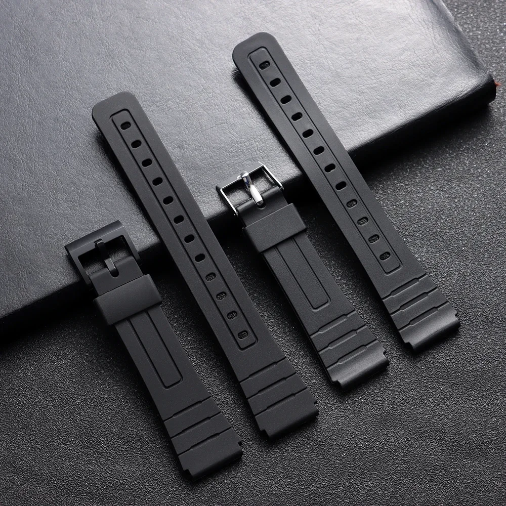 12/14/16/18/20/22mm Silikon-Uhrenarmband für Casio W800H SGW400 F91W F84 F105/108 A158/168 AE1200/1300 Band PU-Harz-Armband – Detail 14