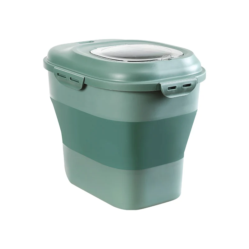 Foldable Bucket Household Insect-Proof And Moisture-Proof Rice Flour Storage Box 25Kg Rice Cat Food Dog Food Storage