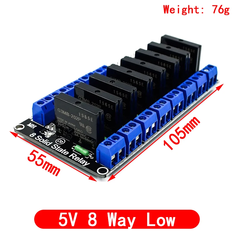 5V Relay 1 2 4 8 Channel For OMRON SSR High Low Level Solid State Relay Module 250V 2A For Arduino