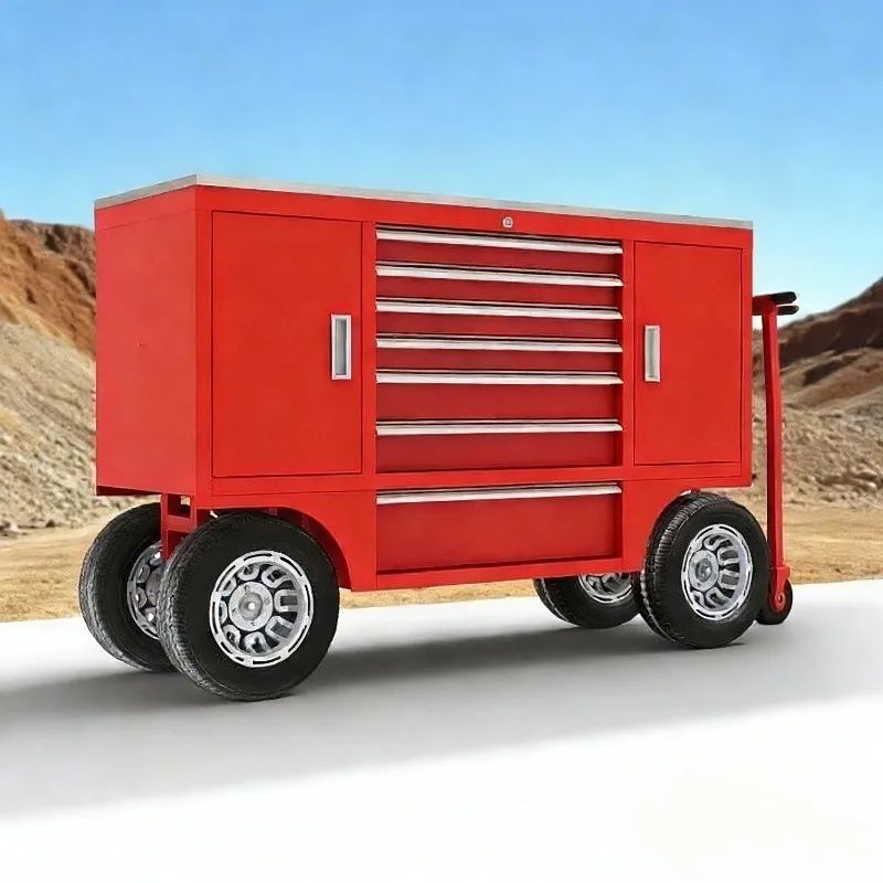 Heavy Tool Box Workshop Tool Cabinet Auto Repair Mobile Tool Cart Trolley Barber Shop Workbench
