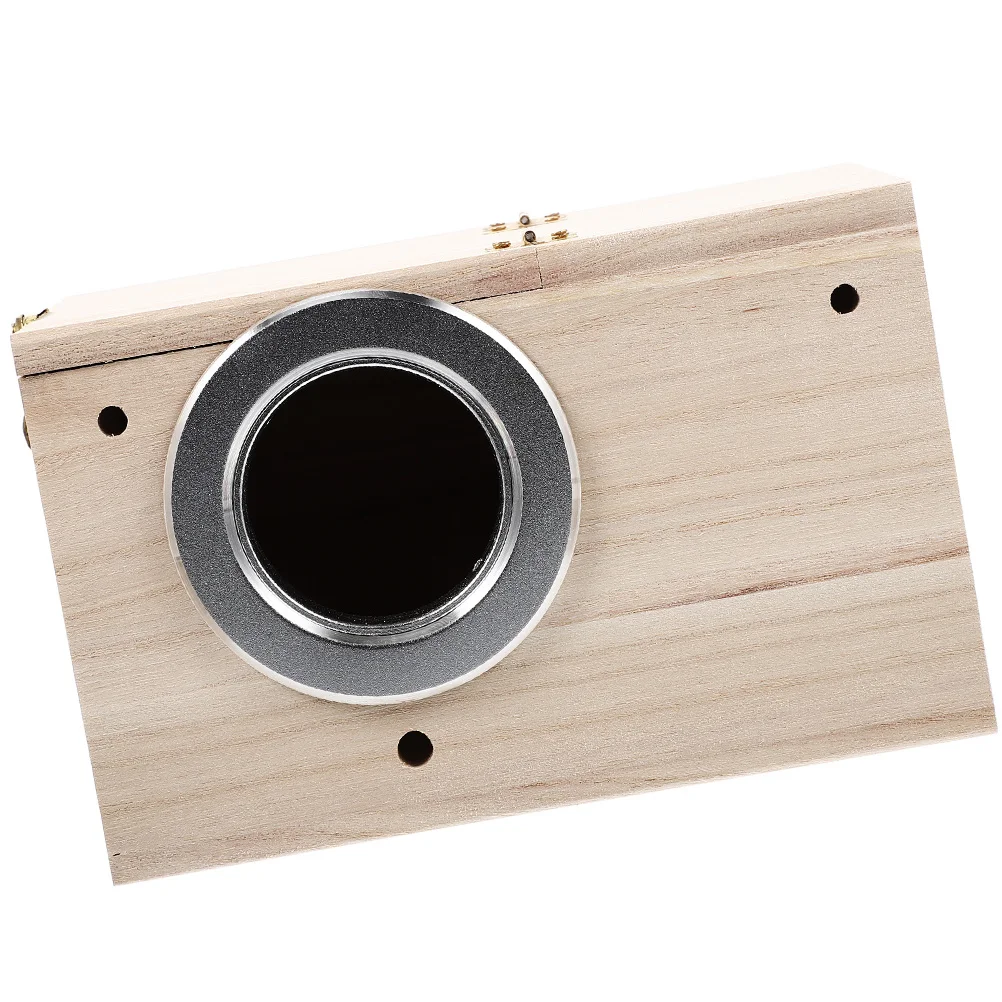 

Wooden Bird For Small Parrots Natural Wood Nesting Box Lightweight Portable Hanging Bird Nest For Garden Home Decor Pet