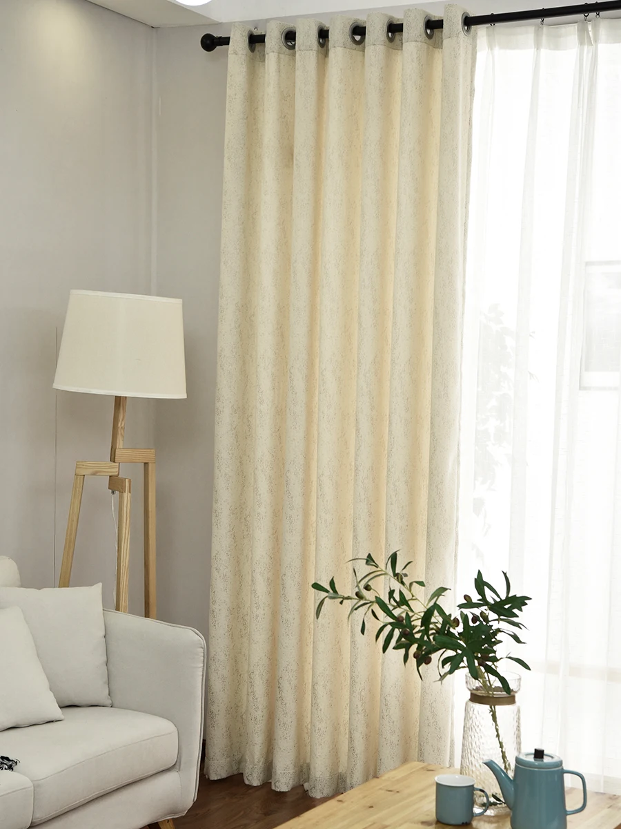 Tejszín Lágy embroidered Eleven szoba cortinas Vörösessárga Hálószoba Összeesés cortina ablum decorativa curtains jacquard Zsenilia Függöny