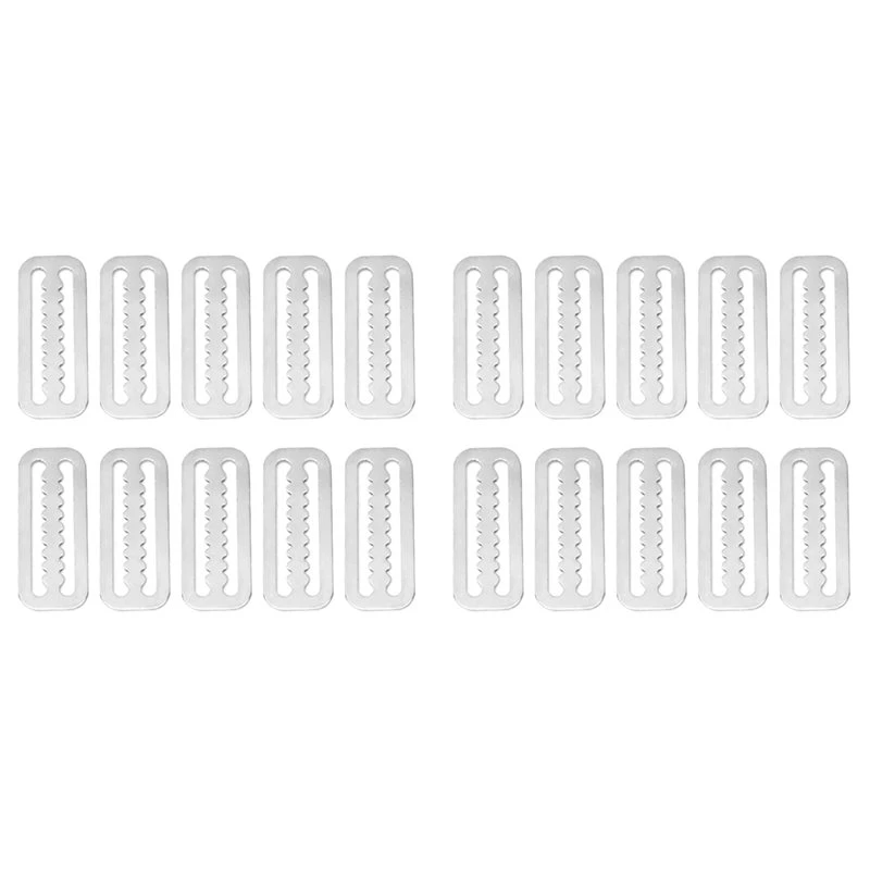 【Price Drop !!】20Pcs 2 Inch Diving Webbing Belt Slide Stopper Weight Retainer Clips With Teeth For Standard 2 Inch