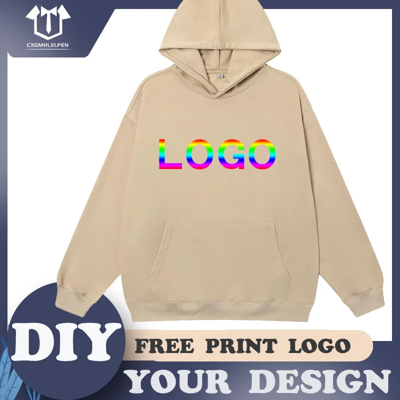 

Customized Your Design 2023 Autumn Casual Men's Long Sleeve Pullover Top Hooded Sweatshirt