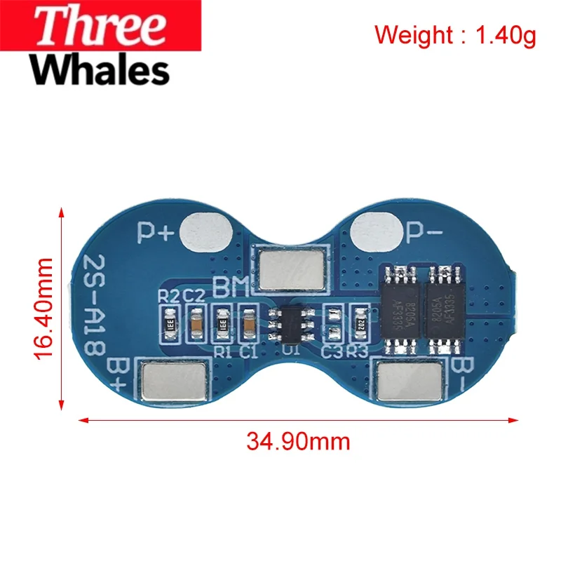 1/5pcs 2S 7.4V Li-ion 18650 Lithium Battery Charger Protection Board  Overcurrent Overcharge Overdischarge Protection 4A 2S BMS