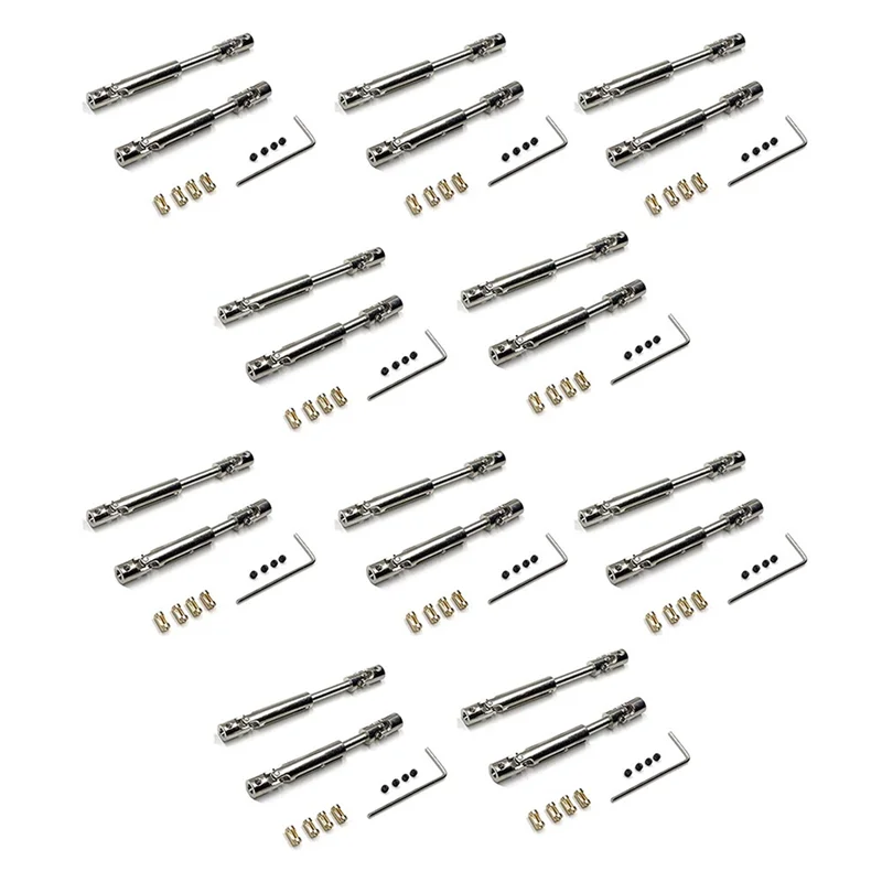 

YSUN-20X MN78 Metal Drive Shaft CVD Driveshaft With 3Mm To 4Mm Shaft Sleeve For MN78 MN-78 MN 78 1/12 RC Car Upgrade Parts