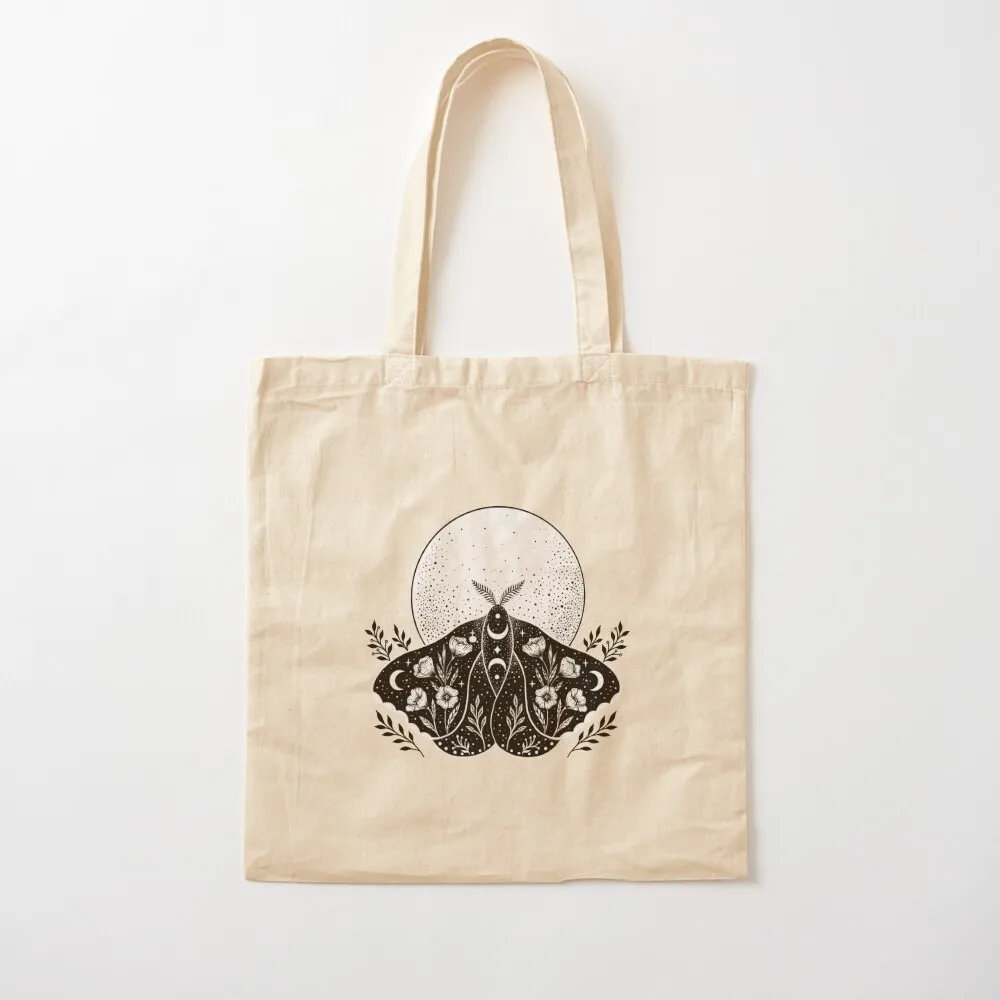 Luna and Moth - Black Tote Bag great bag cute pouch bag tote women female Canvas Tote