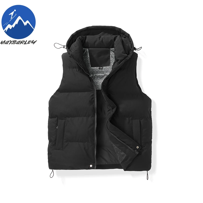 Maxbarley قسط الشتاء سترة الرجال الفاخرة في الهواء الطلق التصوير يندبروف أكمام معطف الأزياء هود المشي لمسافات طويلة الدافئة زائد حجم سترات