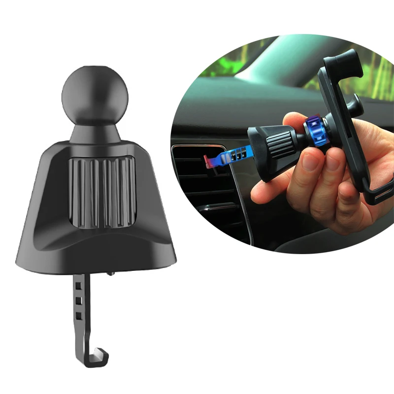 13/15/17mm Ball Head Car Air Vent Clip for Outlets Magnet Car Phone Holder Stand Gravity Mount Support CellPhone Bracket Clamp