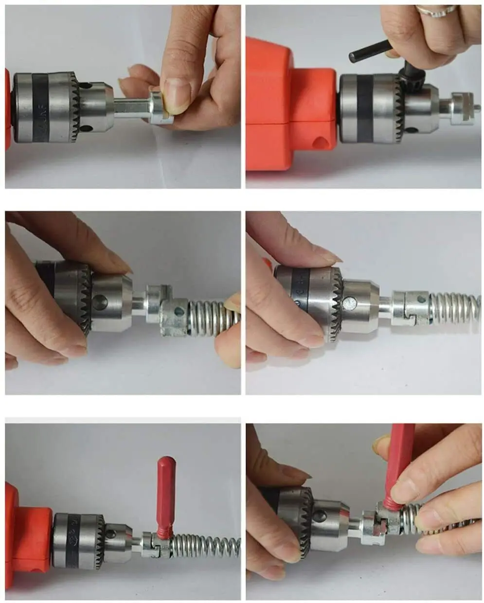 9M/12M /15M/20M Household Drain Pipe Dredger Sewer Dredging Machine Extension Spring Set Compression Spring With Crank
