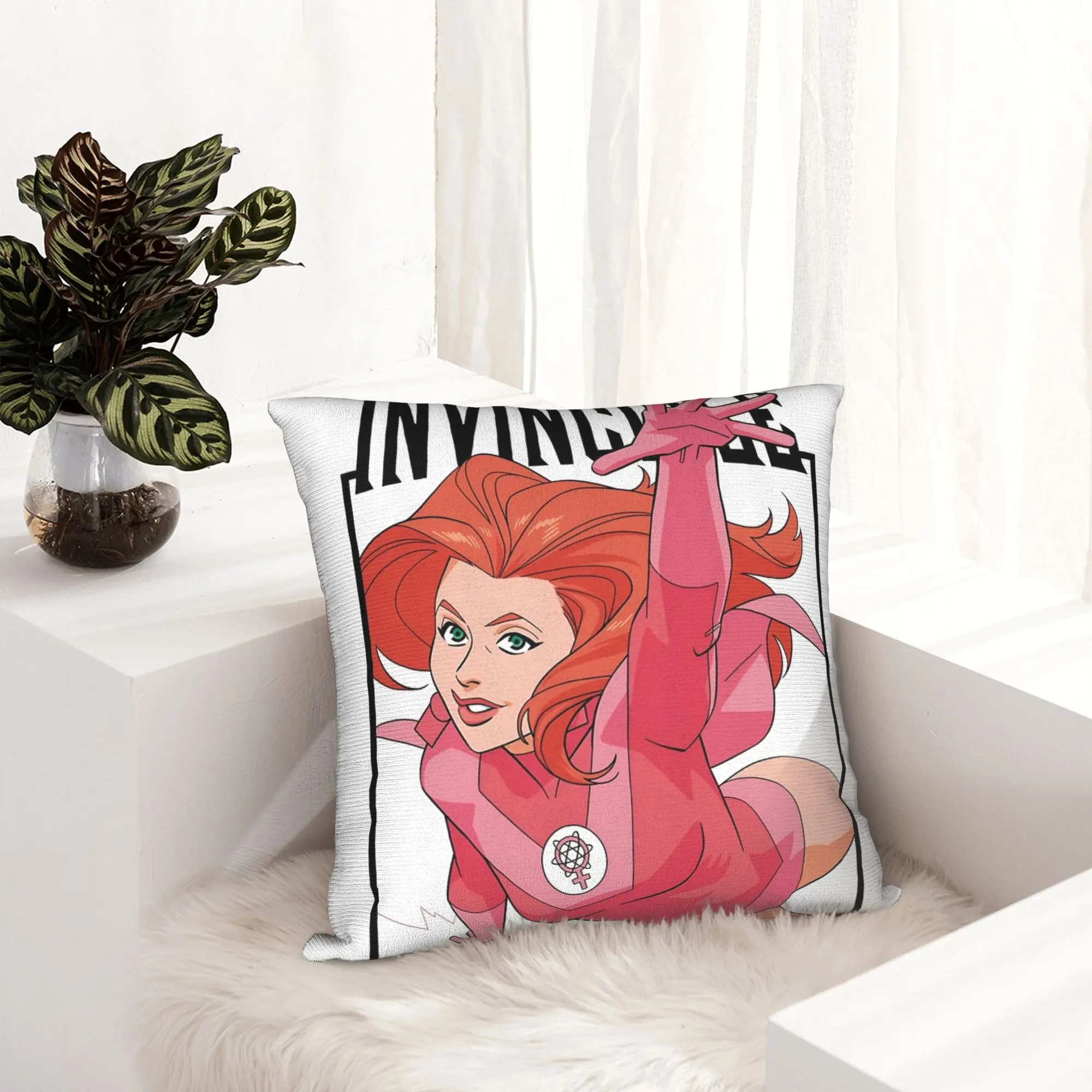 Invincible Atom Eve Fan Art Pillowcase Soft Fabric Cushion Cover Decoration  Pillow Case Cover Home Square 45X45cm