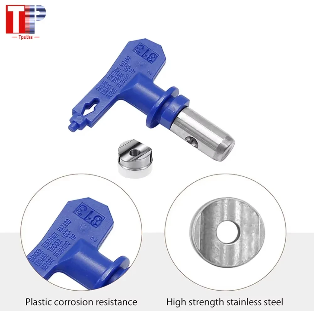 Tpaitlss  High Quality Spray Gun Accessories Blue Airless Nozzle Head Reversible Airless Spray Nozzle Head