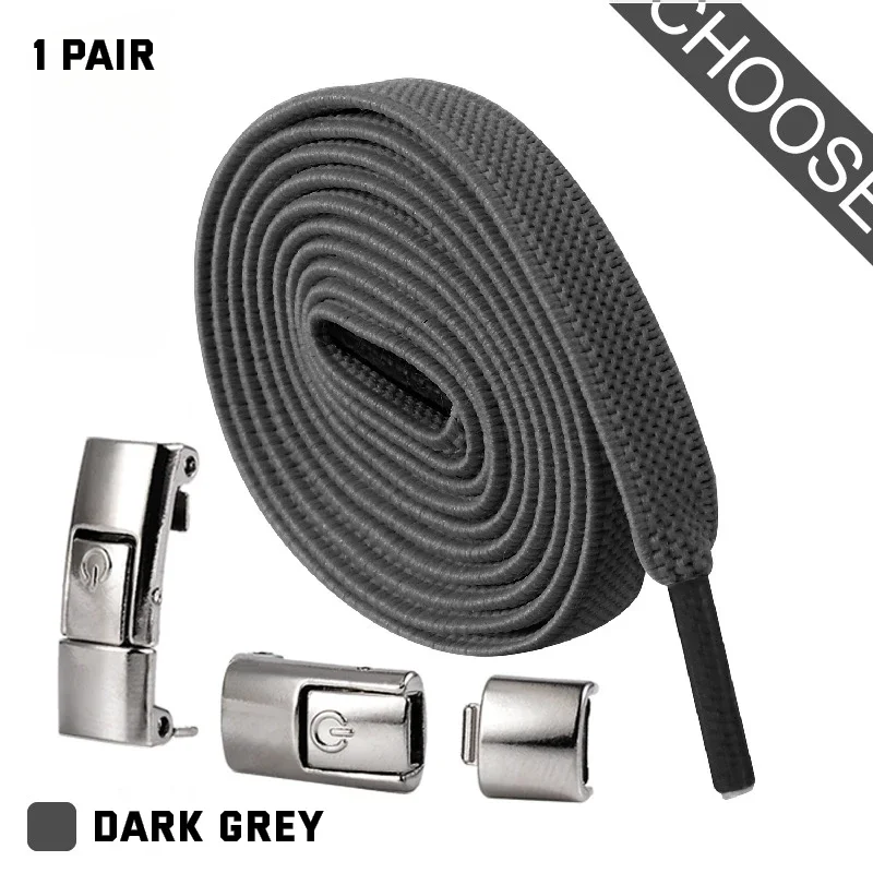 8mm Schnürsenkel ohne Binden mit Metall-Druckverschluss, elastische Schnürsenkel für Sneaker, Kinder und Erwachsene, verbreiterte flache Schnürsenkel für Schuhe