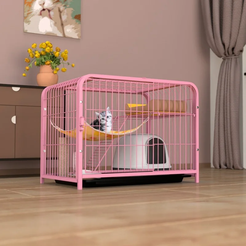 Cat cage villa three-story double-layer cat house household cat climbing frame large indoor pet