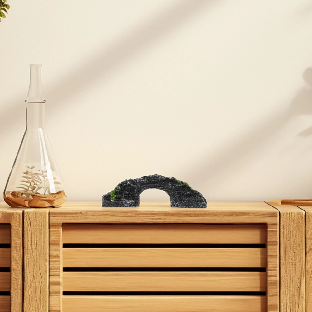 

Reptile Basking Platform Rock Turtle Tank Climbing Platform Turtle Hideaway Resin Bridge Aquarium Habitat Accessories