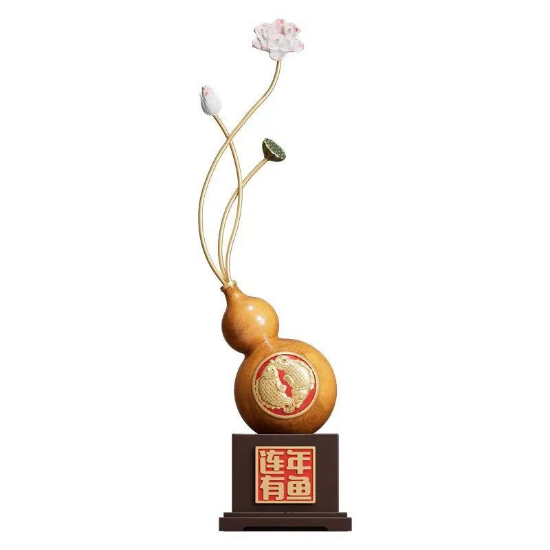 New Chinese-style gourd ornaments, living room attracts wealth and good luck, and the entrance is connected. High-end TV cabinet