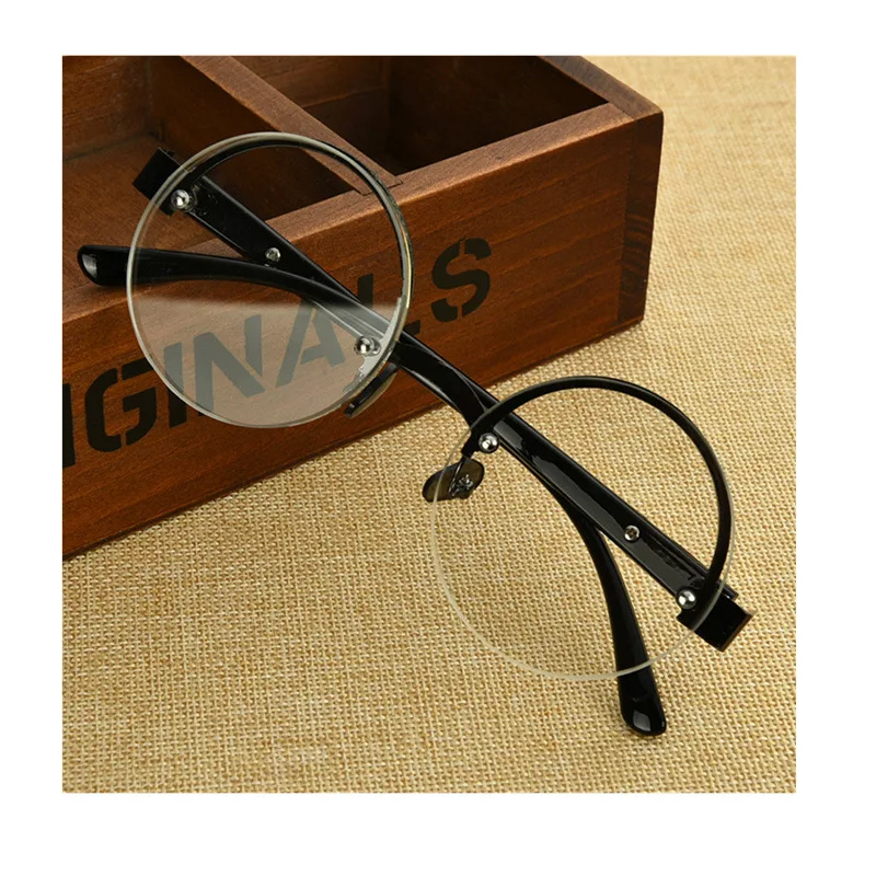 Vintage Anti-fatigue Reading Glasses Natural CrystalGlass Stone Presbyopia Eyeglasses Male High-definition Round Reading Glasses