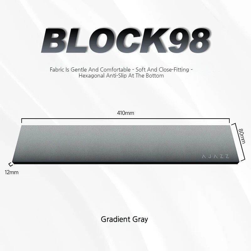 Ajazz BLOCK98 Hand Rest Accessories Fabric Affinity Comfort Bottom Hexagonal Anti Slip Computer Keyboard Typing-Wrist Pad Soft