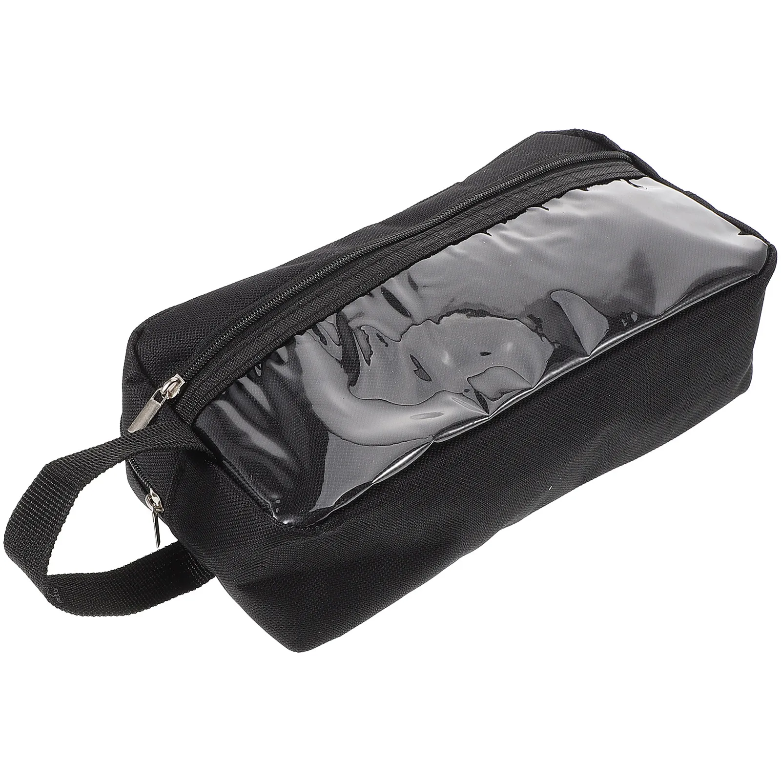 Small Makeup Pouch for Purse Travel Toiletry Bag Portable Zippered Makeup Organizer Oxford Cloth Dry Wet Compartment