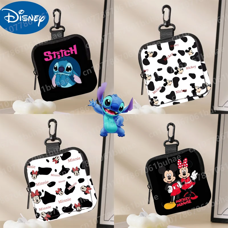 

Hot New Disney Anime Peripheral Steedy Mini Coin Purse Mickey Mouse Cartoon Fashion Women Headphones Storage Bag Convenience