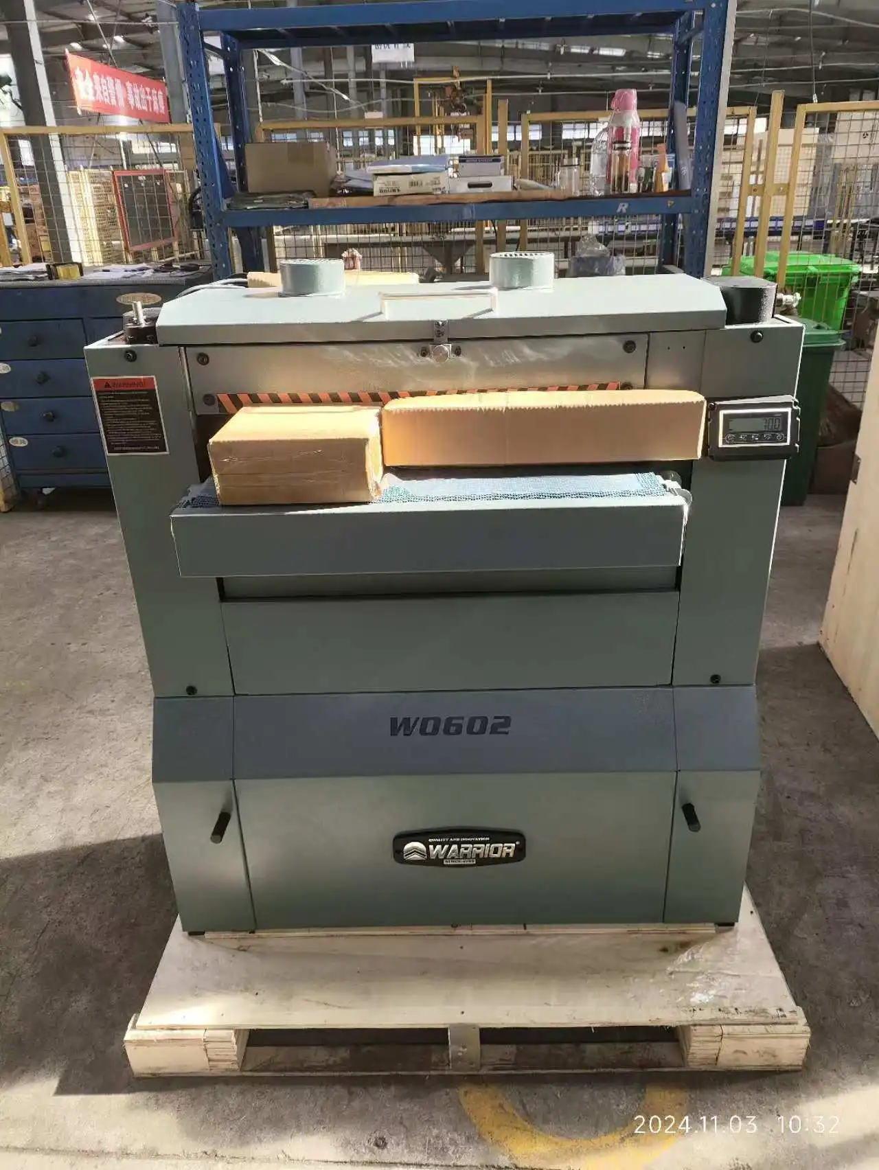 STR W0602 6 Polegadas 660mm Máquina de lixadeira de tambor de rolo duplo para carpintaria para piso de madeira e polimento