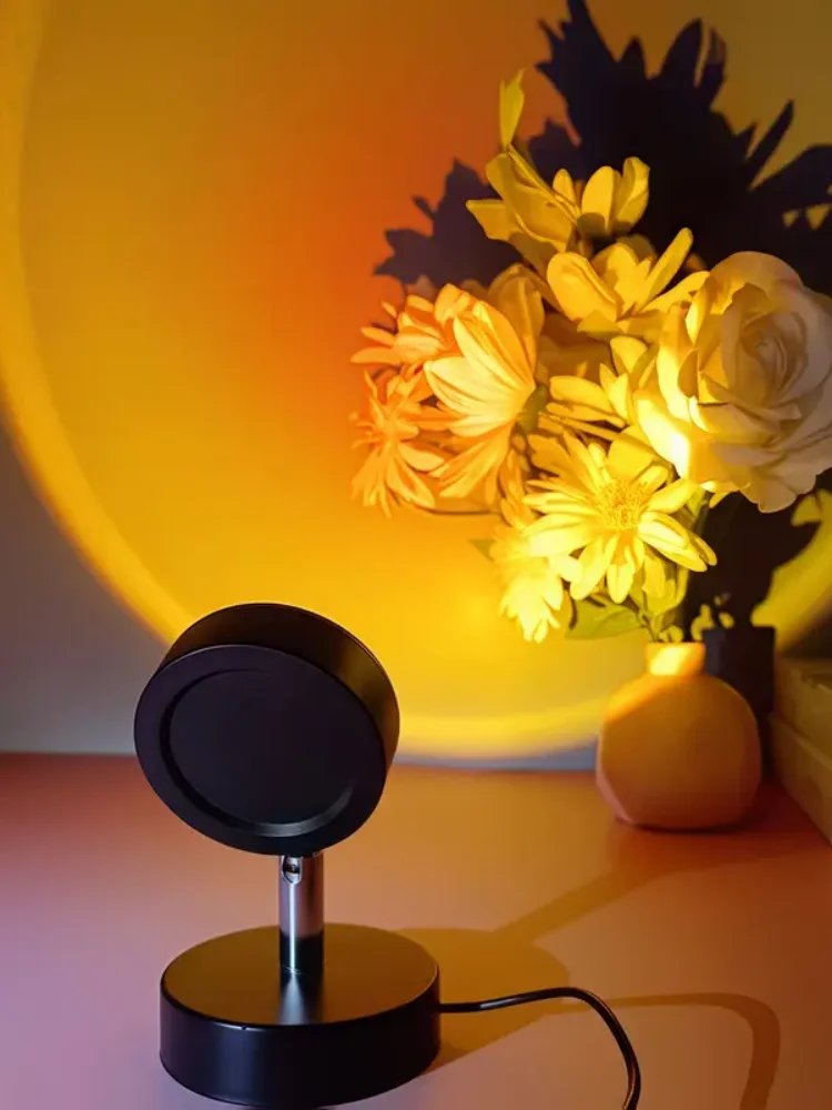 Lampa Atmosferyczna Zachód Słońca, Lampka Nocna, Lampka Nocna na Stolik, Lampa Zachód Słońca do Fotografii, Lampa Zachód Słońca do Sypialni, Lampa Projekcyjna Zachód Słońca — 2