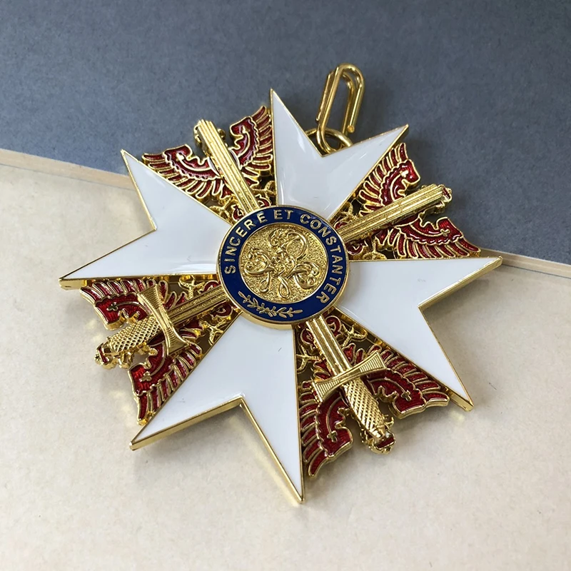 A Replica Of The German Emblem With A Three-layer Structure Of The Prussian Cross Red Eagle Medal