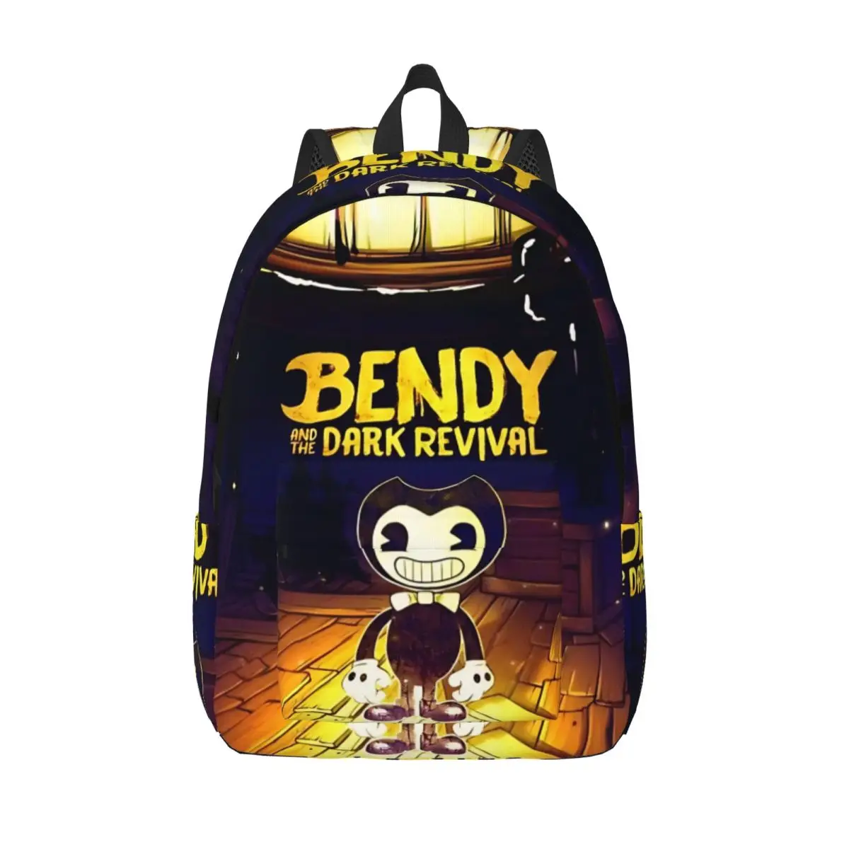 Bendy And The Dark Revival for Teens Student School Bookbag Game Cartoon Daypack Elementary High College Travel