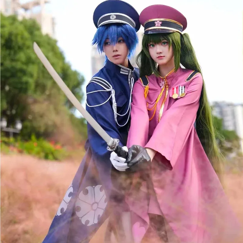 AIAI 2025 애니메이션 센보자쿠라 미쿠 코스프레 기모노 의상 가발 카이토 여성 남성 유니폼 의상 할로윈 의류 S-2XL 글래머 포함