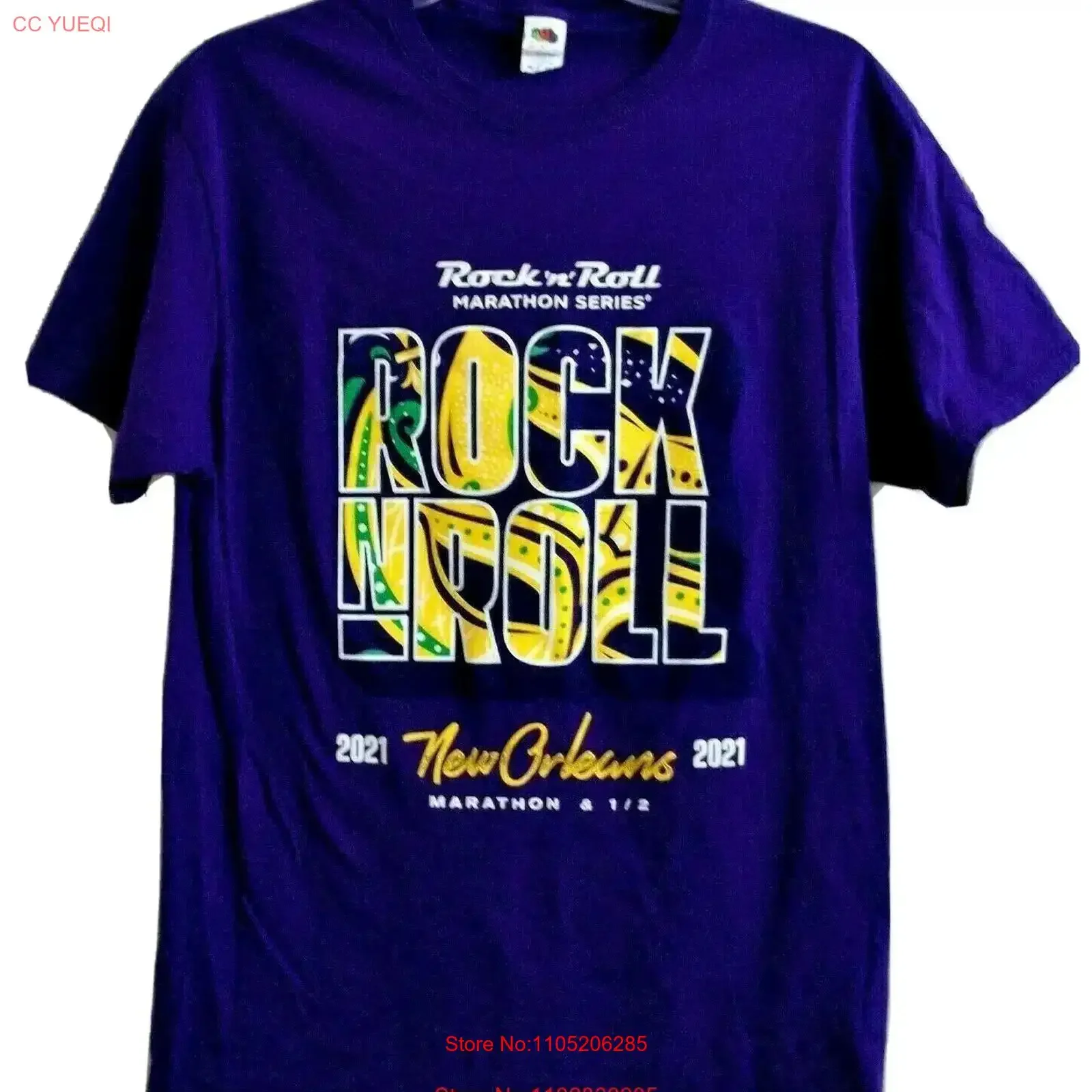 

Rock 'N' Roll Marathon 2021 T Shirt Adult M Medium New Orleans Louisiana vintage Washed Top For Everyday Wear Stylish Unisex