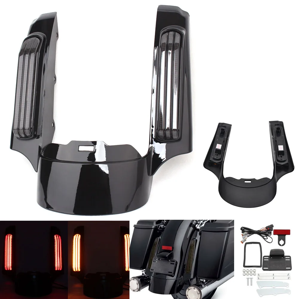 

Motorcycle Part Led Rear Fender Extension Fascia For Harley Touring Street Glide Road Glide Road King Ultra Limited FLHX 2014-23