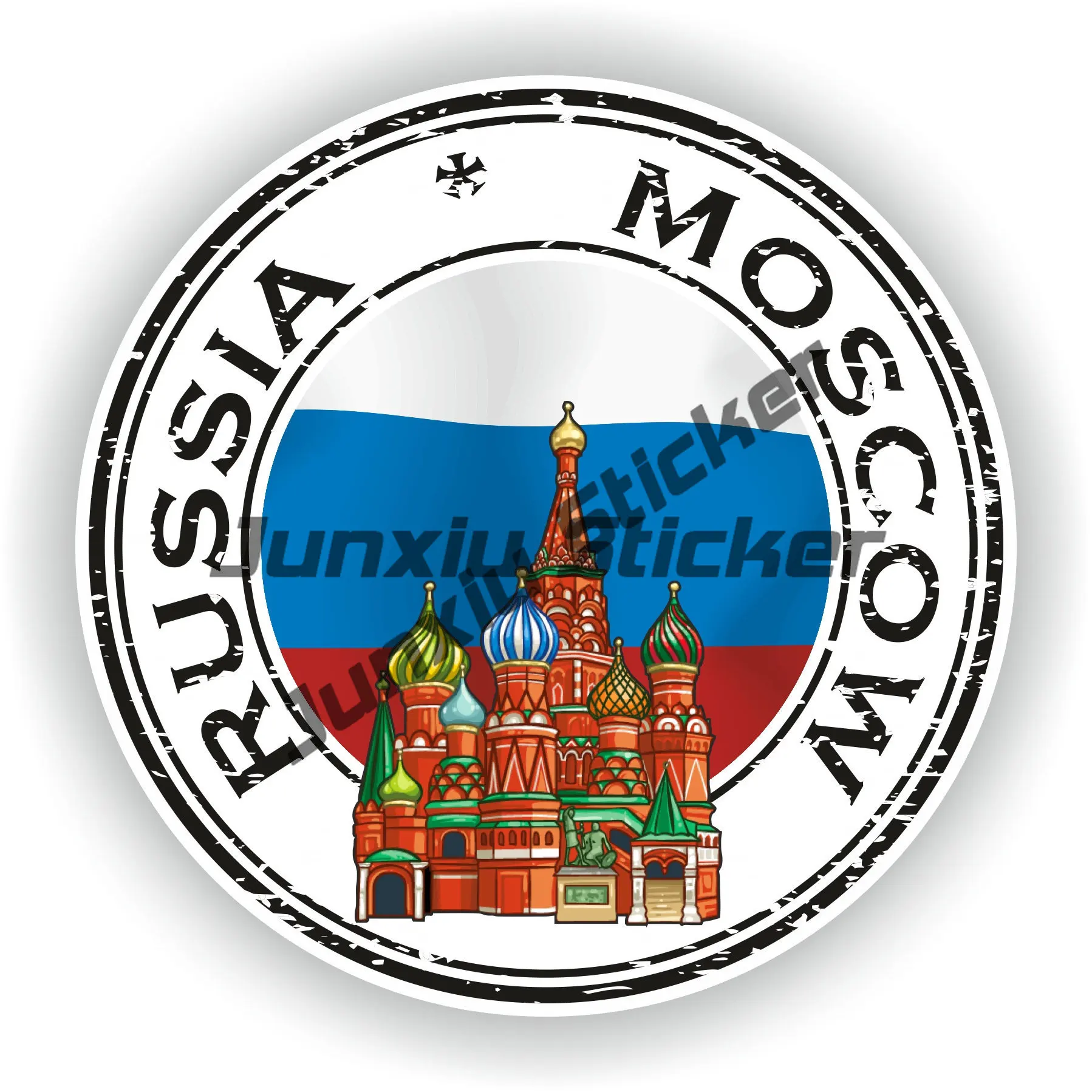 روسيا موسكو ST بطرسبرغ ختم جولة العلم ملصق روسيا RU روس معطف الأسلحة الشفاه اليد ملصق مضاد للماء اكسسوارات الديكور