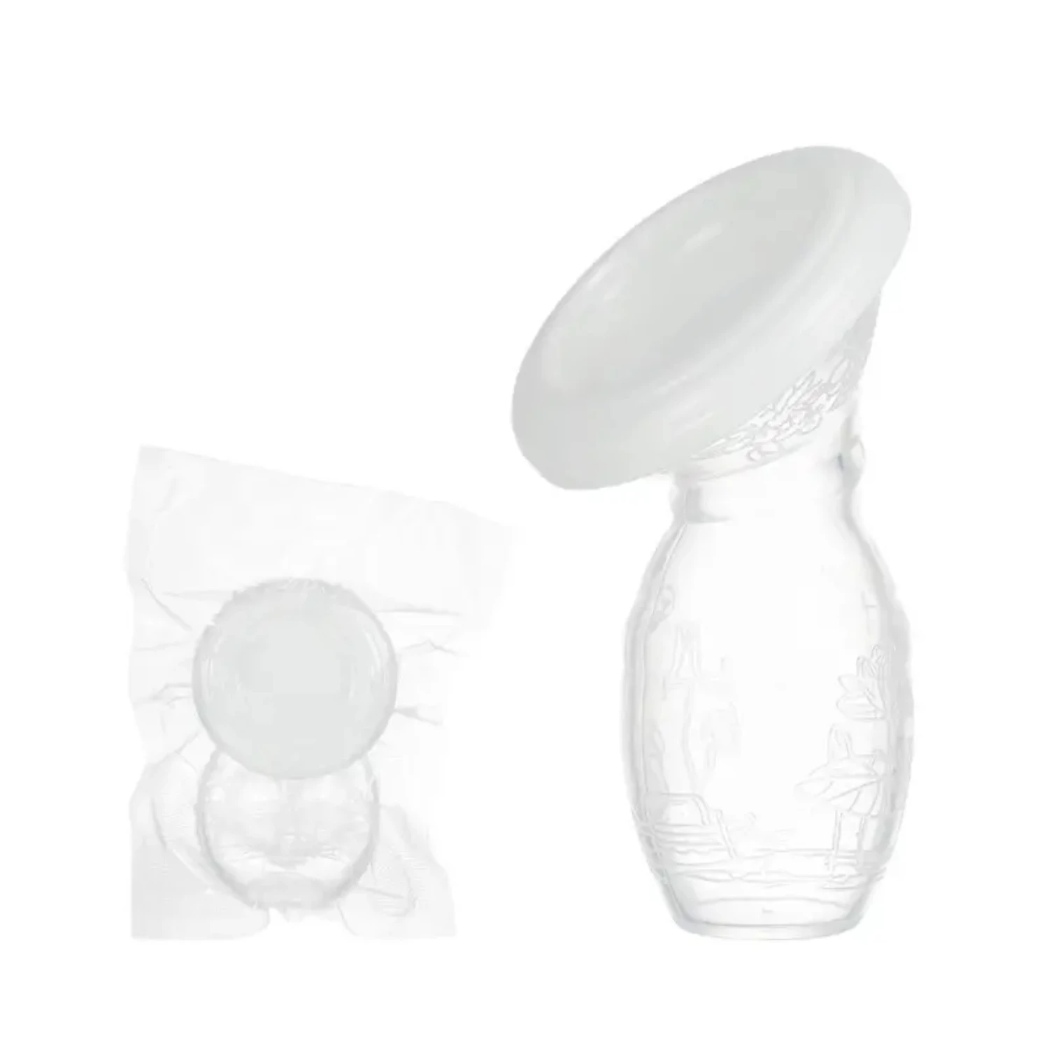 Manual Silicone Breast Pump With Scale Visible Volume, Manual Breast Pump