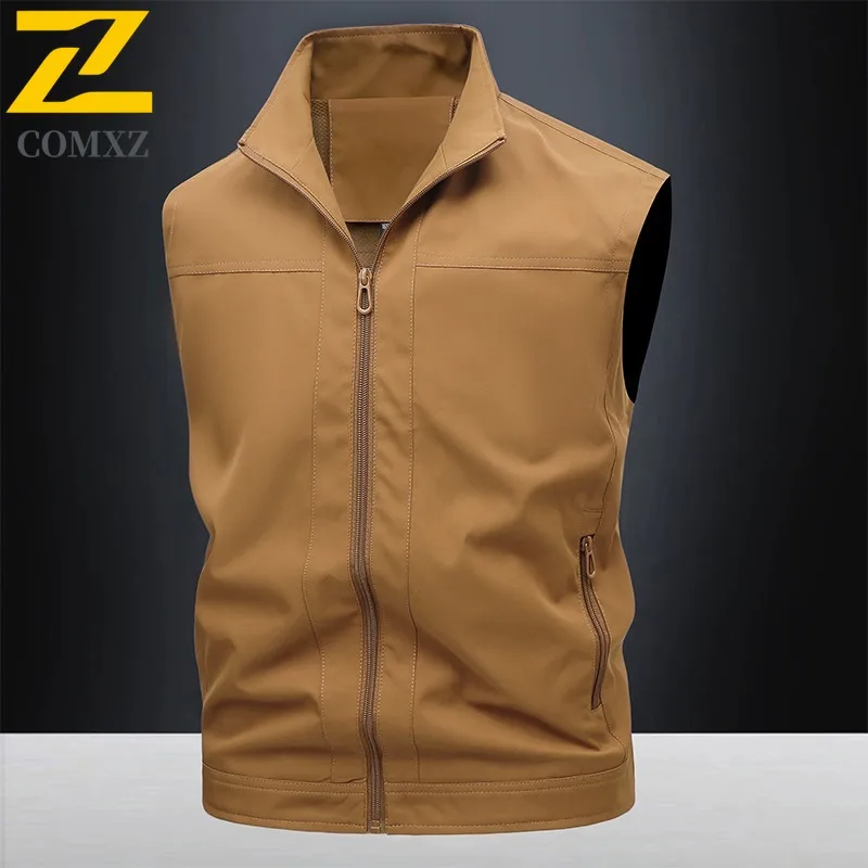 

COMXZ Spring-Summer Outdoor Vest Waterproof Windproof Hiking Camping Men Women Streetwear Lightweight Tactical Work Jacket 2025