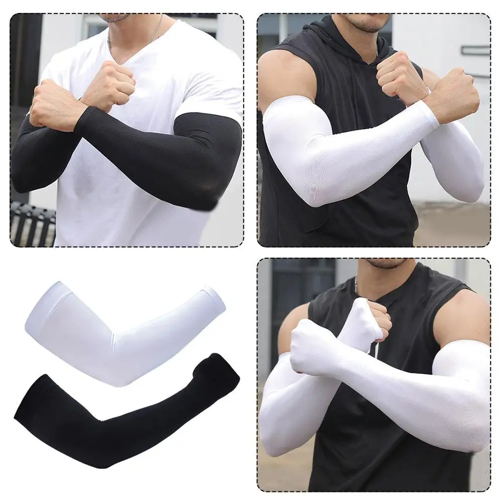 Cooling Sleeve Arm Cover Running UV Sun Protection Arm Sunscreen Guards Fishing Silk Sleeves Ice Hiking Climbing Cycling G0M1