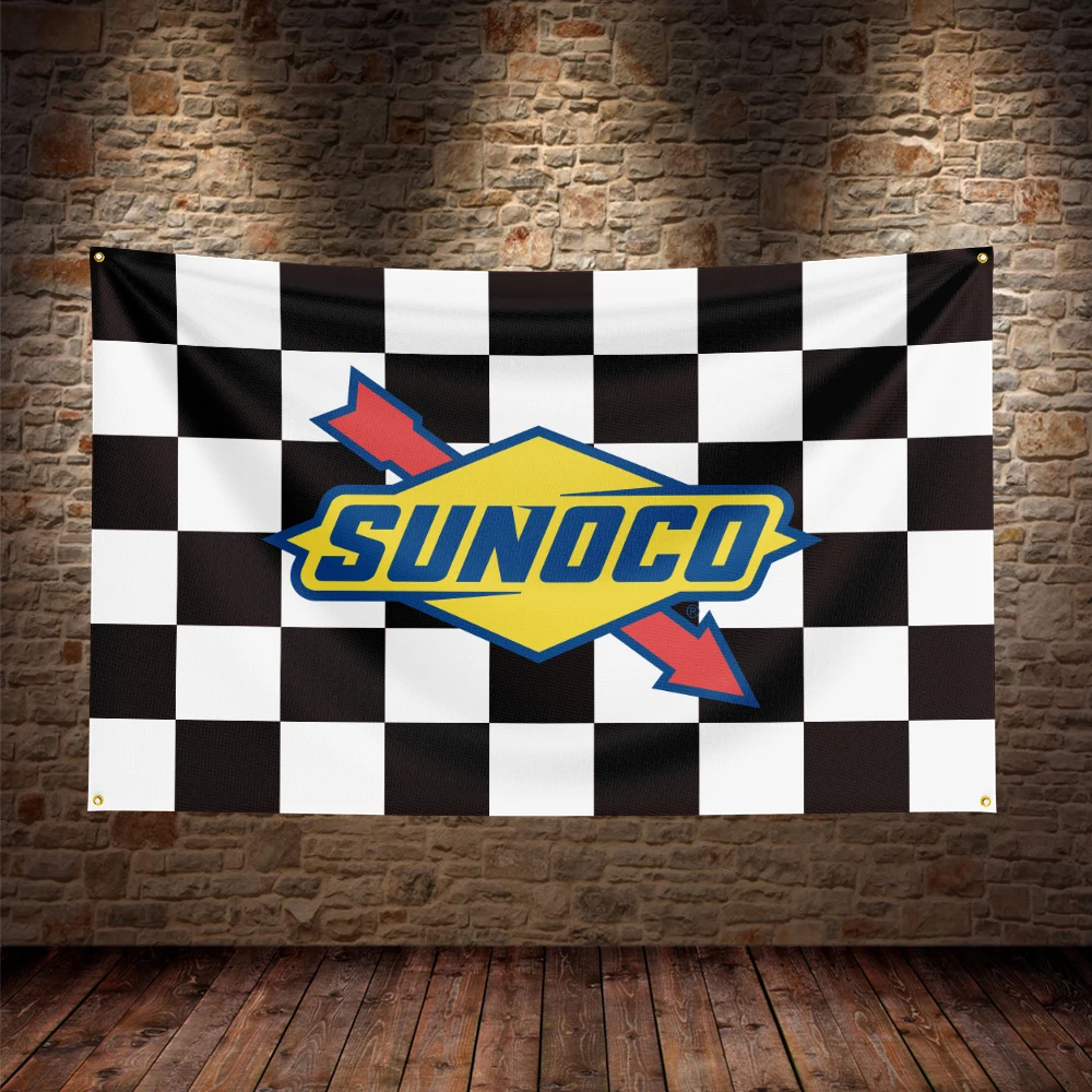 3X5Ft Sunocos Flag Polyester Printed Car Banner For Decor