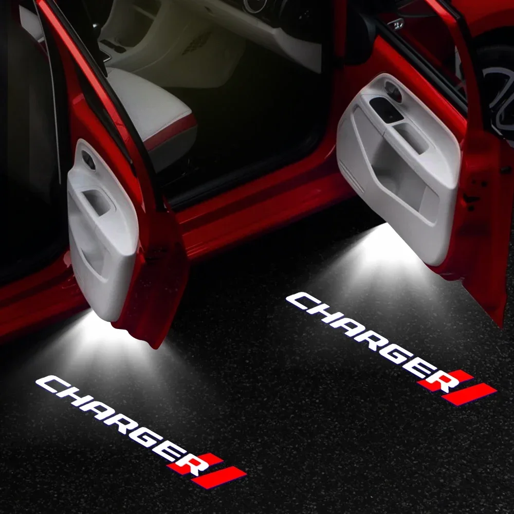 LED for Dodge Charger 2006-2018 2007 2010 2013 2015 Car Door Logo Welcome Light Laser Projector Ghost Shadow Lamp Accessories