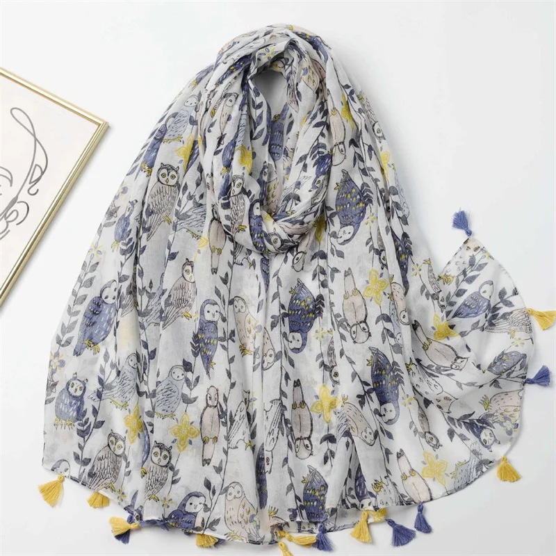 2024 Autumn Fashion Bohemina Aztec Floral Tassel Viscose Shawl Scarf Lady High Quality Wrap Pashmina Stole Bufandas Muslim Hijab