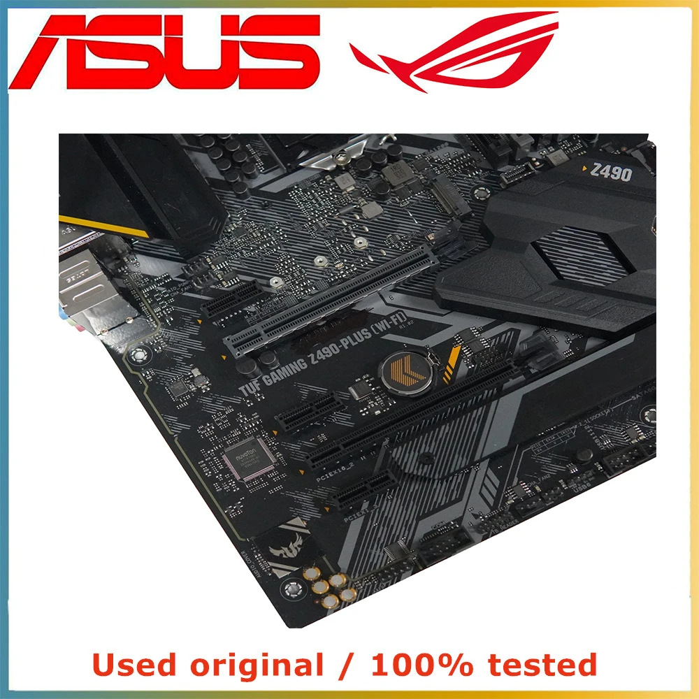 Imagem -05 - Placa-mãe do Computador do Jogo do Asus-tuf Z490-plus Wi-fi Lga 1200 Ddr4 128g Mainboard do Desktop Pci-e 3.0 X16