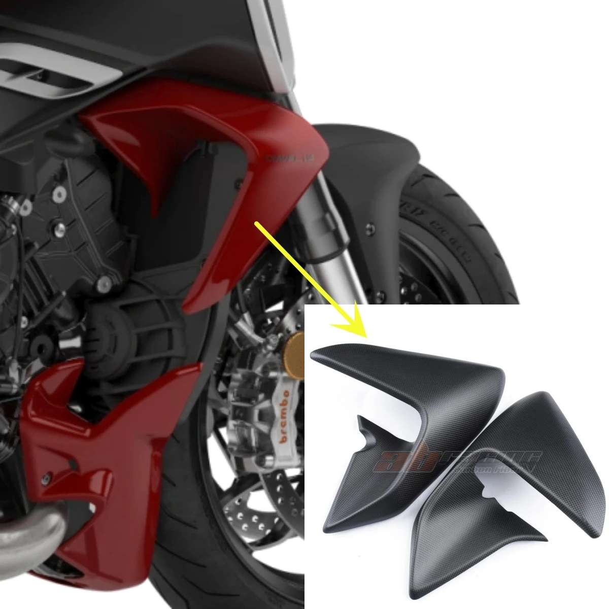 

Side Panels Trim Cowlings Fairings For Ducati Diavel V4 2023+ Carbon Front 100%