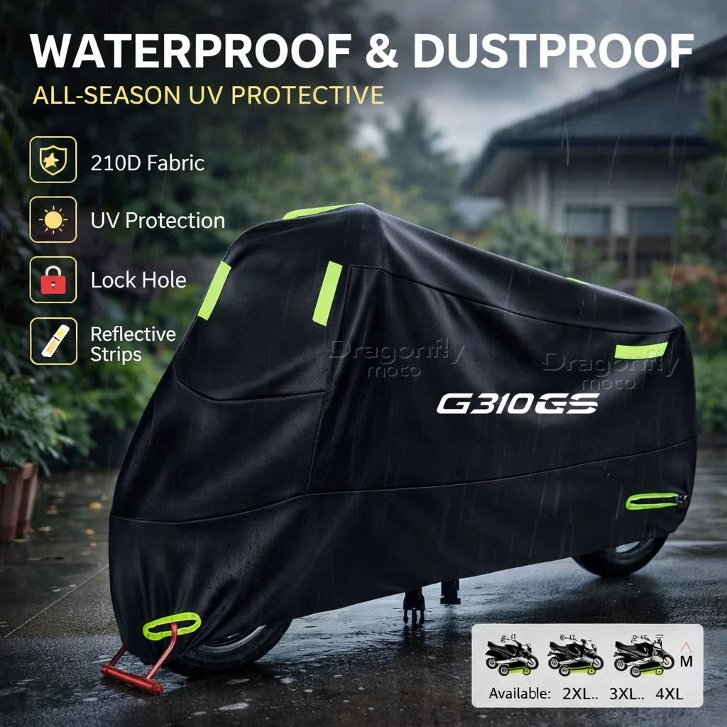 

Чехол для мотоцикла BMW G310GS G 310GS G 310 GS 2017-2021, водонепроницаемый, для улицы, защита от УФ-излучения, дождевик со светоотражающими элементами