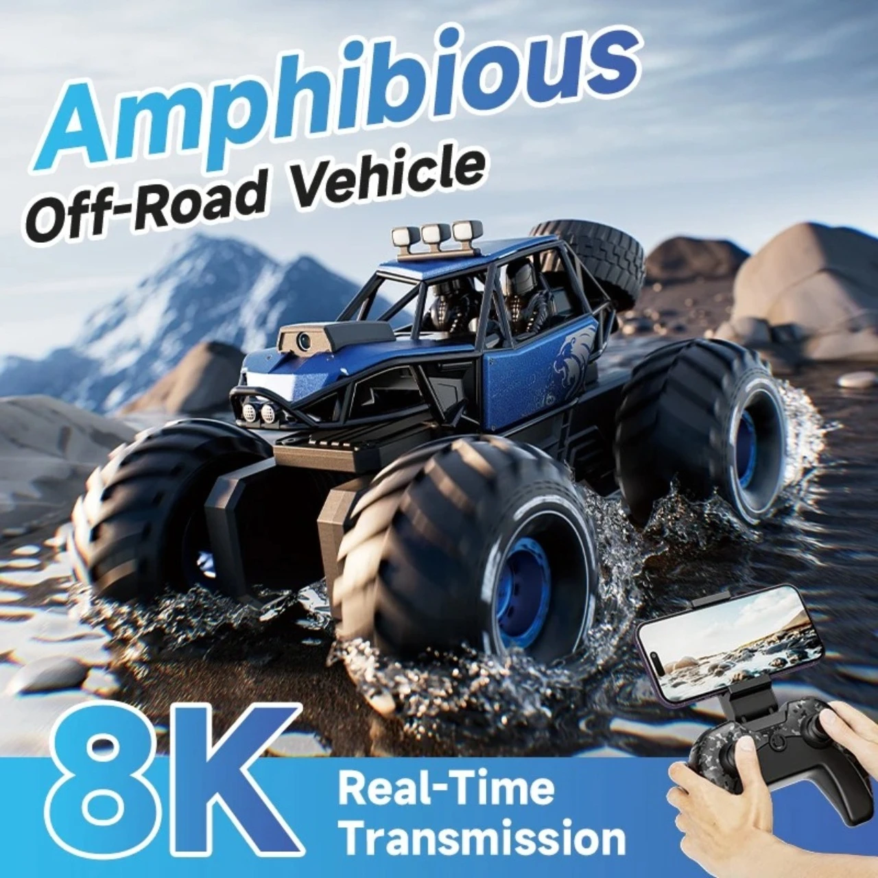 The new remote control vehicle Y10,with radio frequency of 2.4G and waterproof amphibious stunt vehicle feature,Gift ornaments.