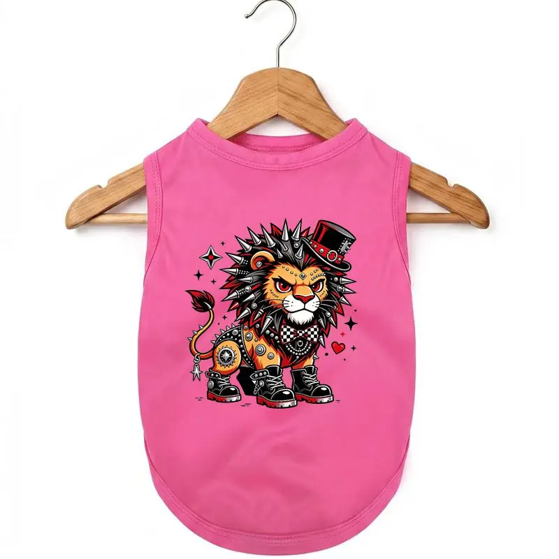 

Cool Punk Lion Dog Vest - Summer Breathable Pet Tank Top Puppy Clothes Outfit