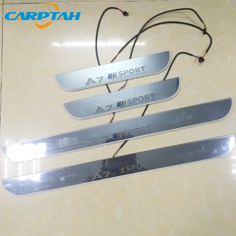 

Car LED Door Sill Scuff Plate For Audi A7 C7 RS7 Sedan 2009 - 2017 2018 2019 Auto Parts Pathway Moving Pedal Light