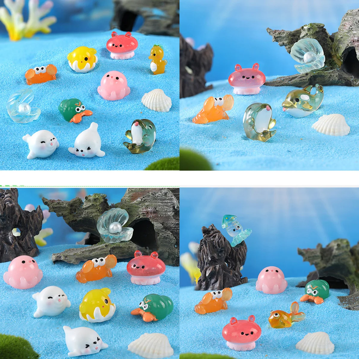 Marine Aquarium & Regional Centre Photos - ミニオーシャンレジンアニマルズ 小さな海の生き物フィギュア 海洋ミニチュアアニマルズ 水槽飾り 家の装飾品