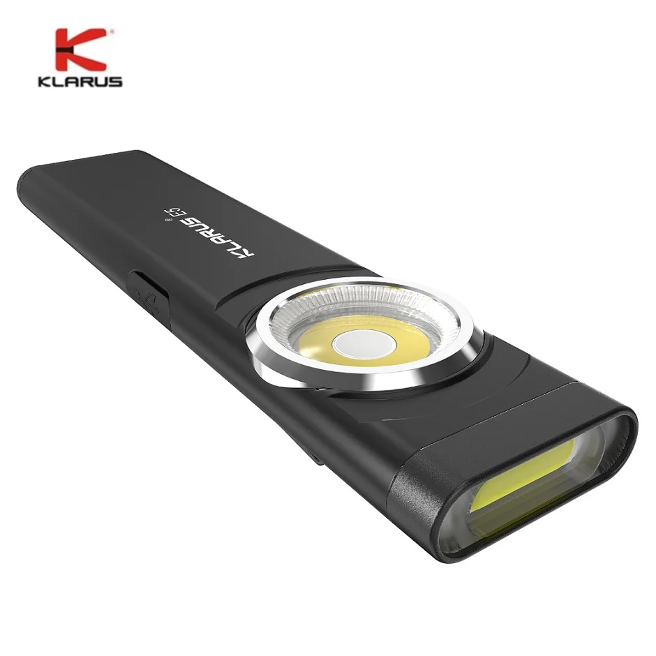 Klarus E5 Magnetic COB Flashlights 8 Lighting Modes USB C Rechargeable Strobe Torch Dual Light for Emergency Use Camping