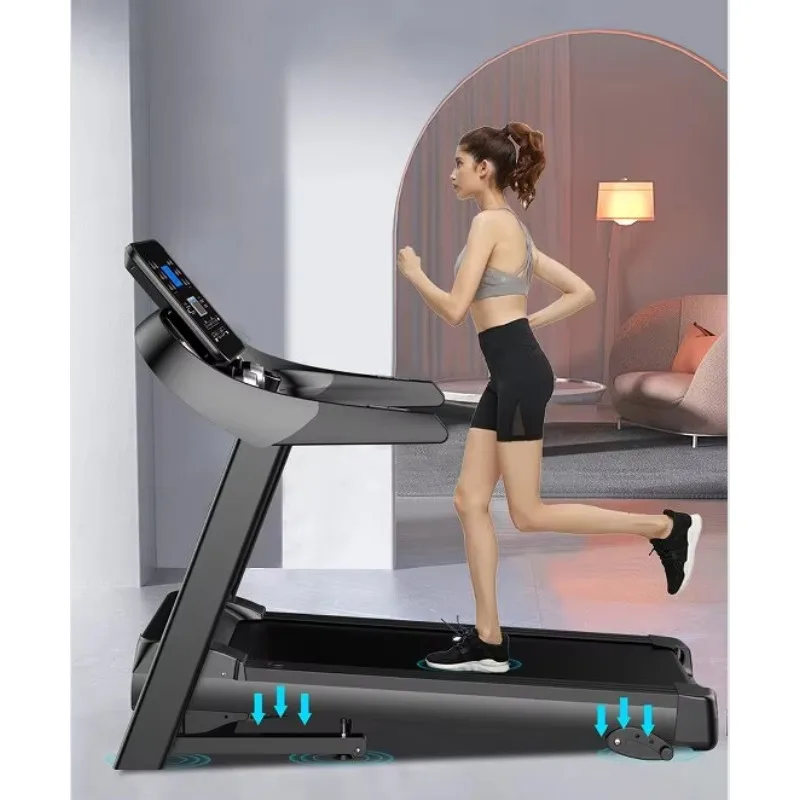 2024 New Smart Electric Folding Treadmill Easy Assembly Fitness Running Exercise Treadmill 3 Slope Incline Adjustment LCD Screen