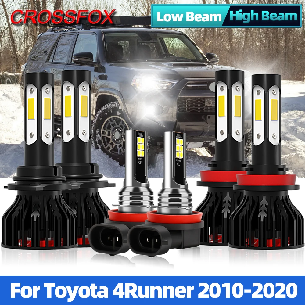 LED H11 Canbus 90W Turbo LED Car Headlight Bulbs Auto Fog Lights Kit 6000K White LED Headlamp For Toyota 4Runner 2010-2020