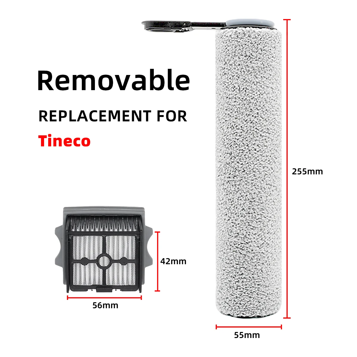 Roller Brush Main Brush HEPA Filter Replacement Parts for Tineco Floor One Stretch S6/S7 Ultra/S7 Steam/i6/i5 Stretch/S9 Artist