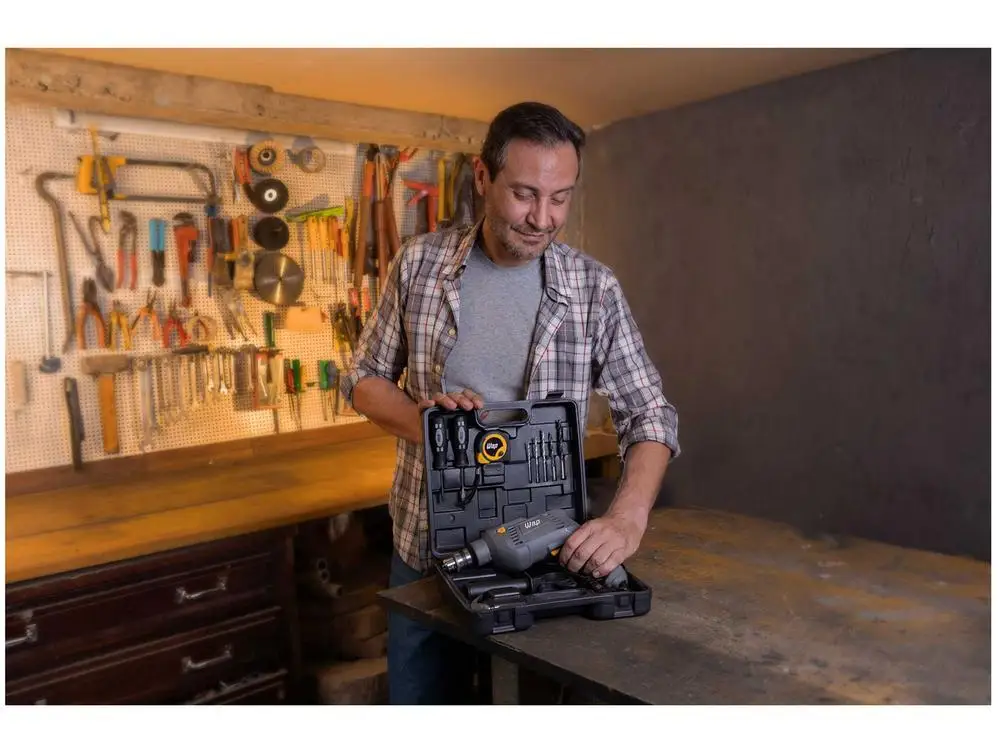 Wap 700W Impact Drill and Screw Machine with Case 12 Pieces WF 700K10